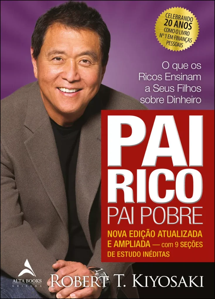 Capa de um dos melhores livros para empreendedores, Pai rico, pai pobre de Robert T. Kiyosaki